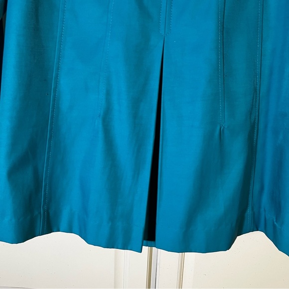 Gallery Raincoat Jacket Coat Women's Teal Blue Utility Buttons Size Small - Picture 5 of 11
